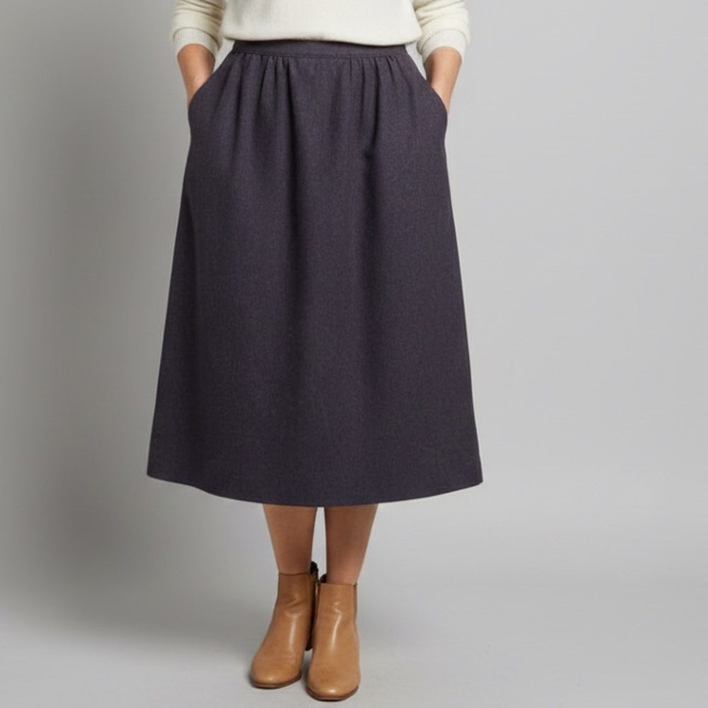 Pendleton Vintage Purple Virgin Wool A-Line Skirt‎